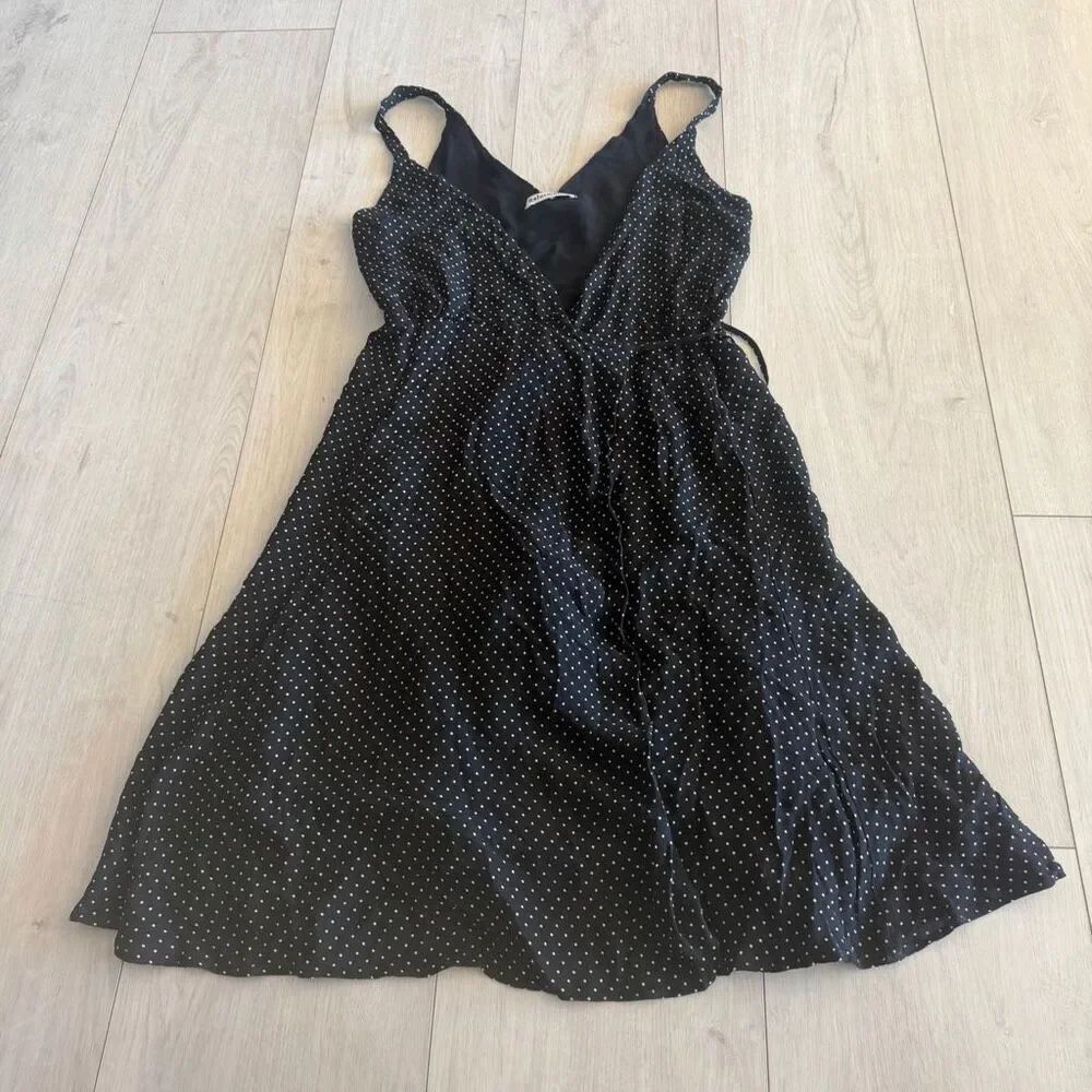 Reformation Mallory Polka Dot Wrap Dress Size s